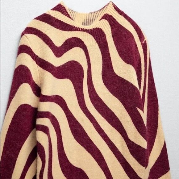 ZARA Long Sleeve Knit Dress Short New - Picture 4 of 7